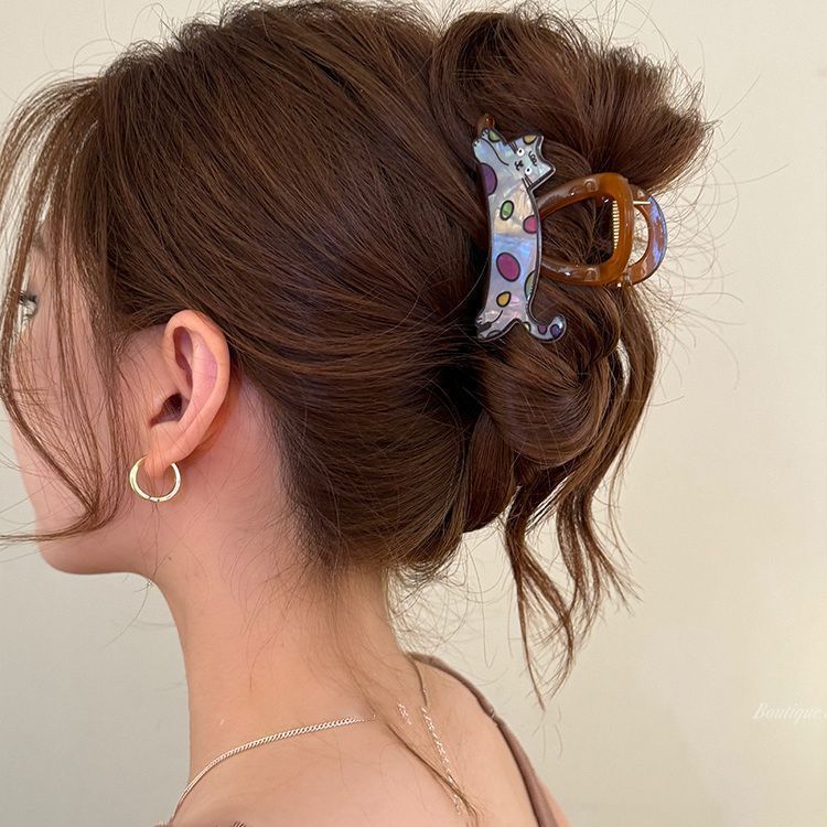 後頭部用の高級感のあるヘアクリップ、フレンチニッチの高級感のあるヘアクリップ、髪のボリュームを際立たせる絶妙なヘアクリップ、大きな新しいスタイルのヘアクリップ|undefined
