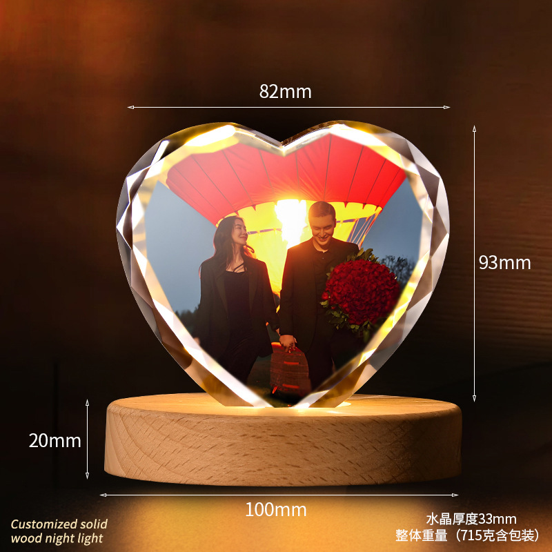 Nuevos productos transfronterizos, regalos de fotos de cristal creativos, personajes de mascotas personalizados, recuerdos, lámparas de cristal, decoración de escritorio