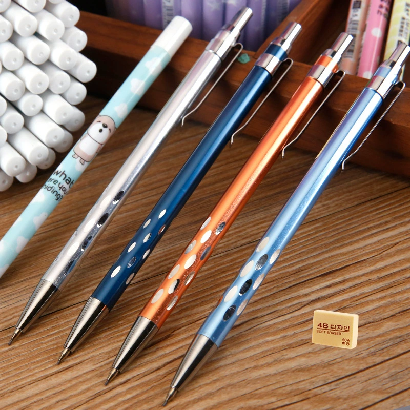 Металлический механический карандаш, 0.5 / 0.7 мм, низкий центр тяжести с тяжёлым ощущением, студенческий эскизный карандаш