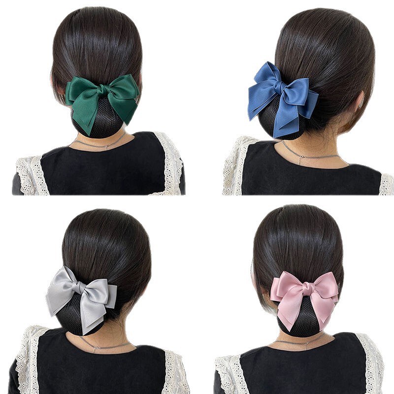 ヘッドフラワー女性の夏の気質ネットバッグナースプロフェッショナルヘアネット客室乗務員ヘアアクセサリー銀行勤務日韓国帽子|undefined