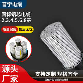 国标铝电缆95平方铝芯电缆线 钢带铠装pvc铝线电力电源线阻燃电线
