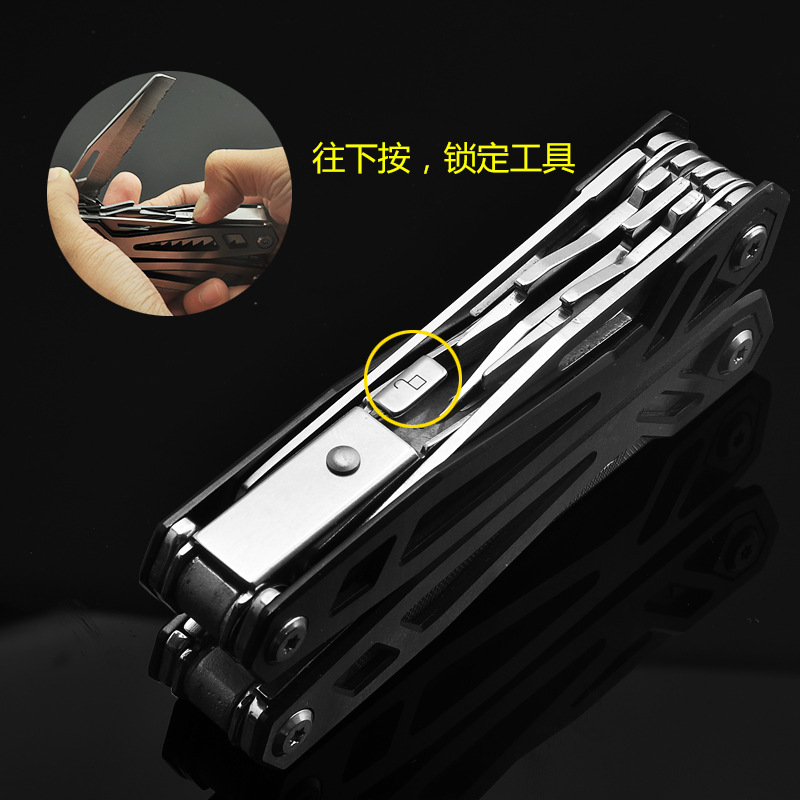 SQT Shunquan 2029 Cuchillo multifunción Alicates Cuchillo plegable Herramientas multiusos de acero inoxidable Equipo para acampar al aire libre EDC