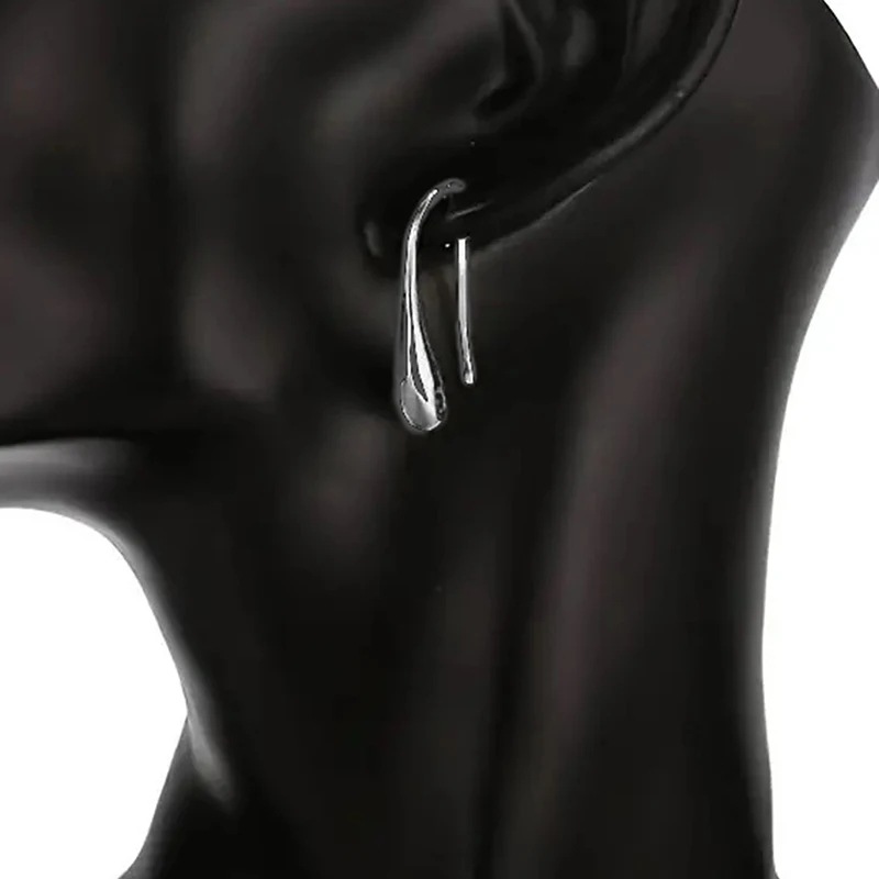 8g Weight Copper Ear Needle Material Earrings Classification 1 Pair Quantity Travel, Street, Shopping Occasion Copper Material U Shape, Water Droplets Pattern Women's Gender Plating Design Basic, Streetwear, Cool Style Style 1 Pair Basic Streetwear Cool Style U Shape Water Droplets Plating Copper Earrings 22