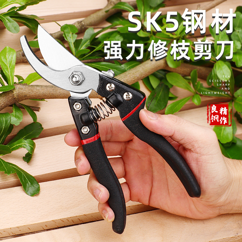 不锈钢剪刀园艺修枝剪花店花艺插花花艺制作工具加厚宽头玫瑰剪子