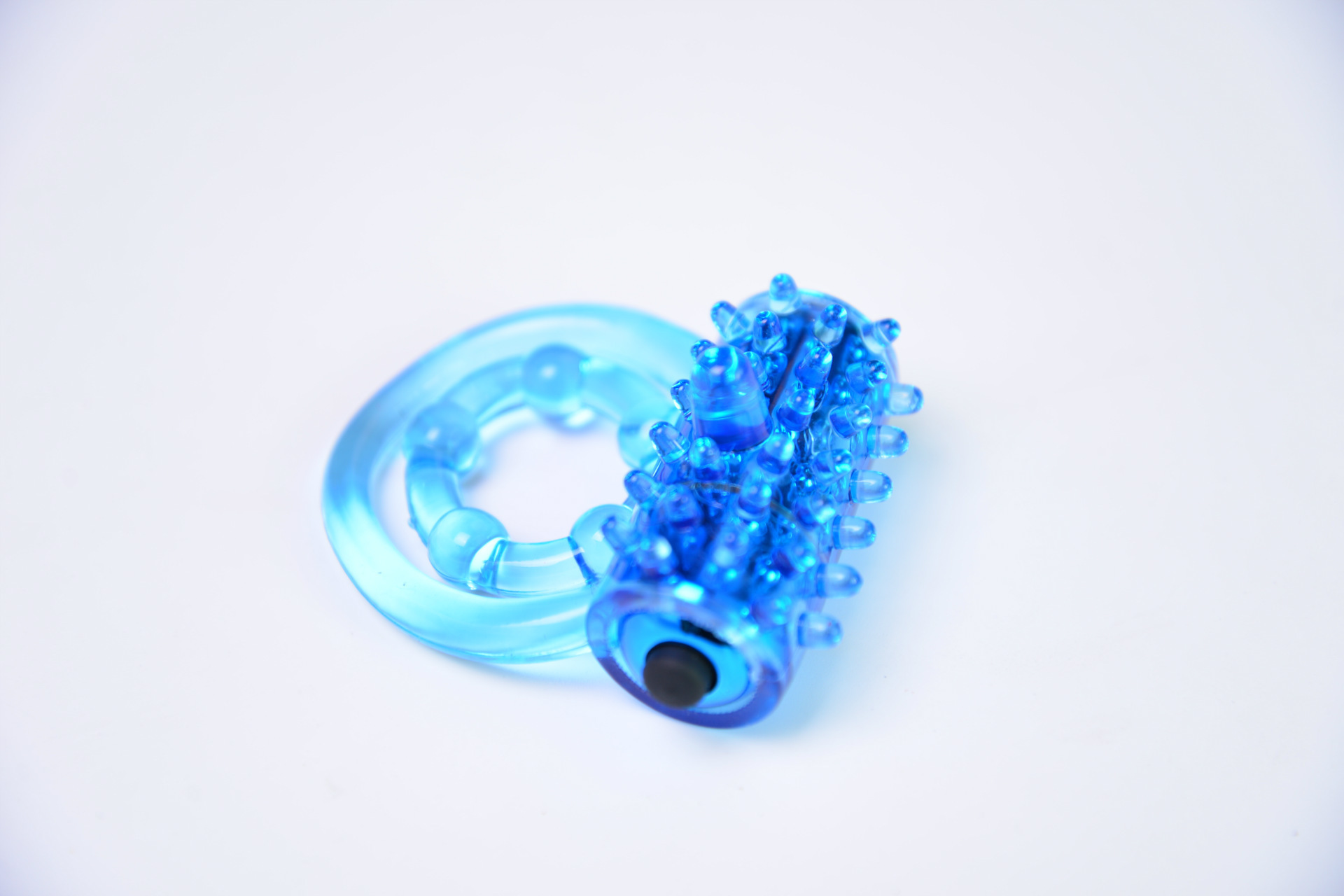 Concentric Double-Ring Vibrating Cock Ring, Textured TPE Delay Ring for Men — detail image 17