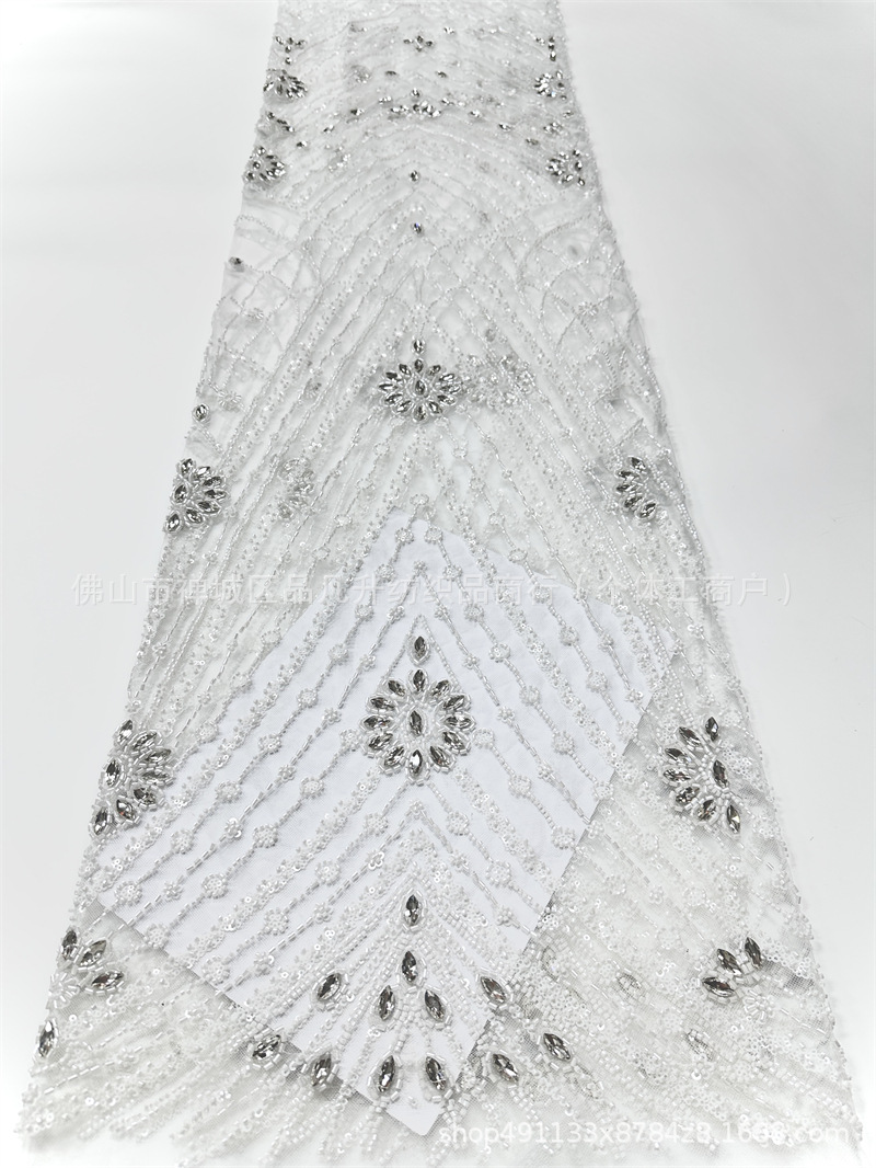 Alta sensación de comercio exterior transfronterizo Oriente Medio África vestido vestido tela de diamante de cuentas de lenteja