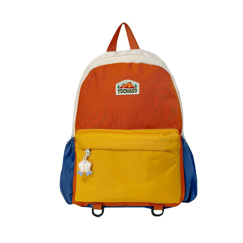 Mochila escolar de jardín de infantes para estudiantes de escuela primaria Mochila de color de contraste de moda coreana nueva mochila para niños de gran capacidad marea