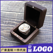 东莞竹木工艺品厂家定制喷漆戒指首饰收纳盒黑胡桃木项链包装木盒