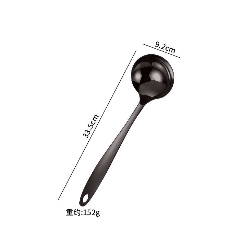 Fuentes transfronterizas utensilios de cocina de acero inoxidable 3 cm cuerpo desnudo espátula cuchara colador cuchara de arroz pala freír cuchara lengua juego de utensilios de cocina