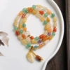 Three -circle gold silk jade gourd hanging leaves