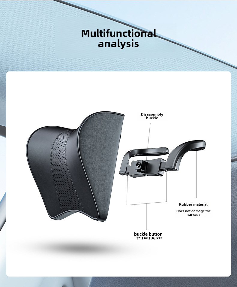 Car headrest mechanical adjustment neck protection ModelY3 headrest suitable for tesla tesla car seat back cushion_voghion.com