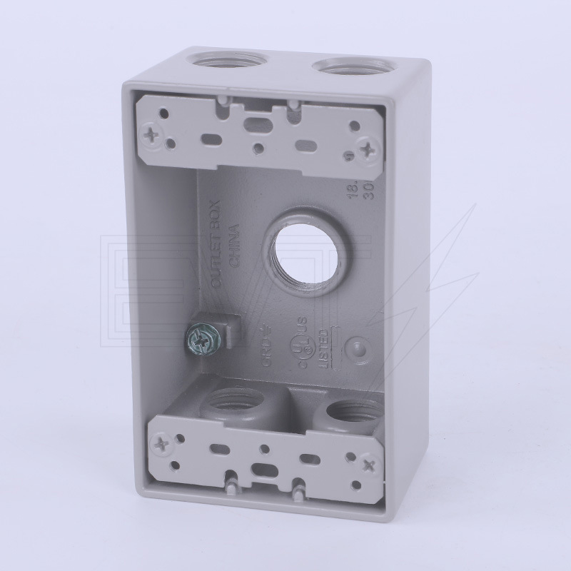 5孔位 美式明装接线盒 铝制美标电源插座墙壁开关底 FSB51 FSB51X