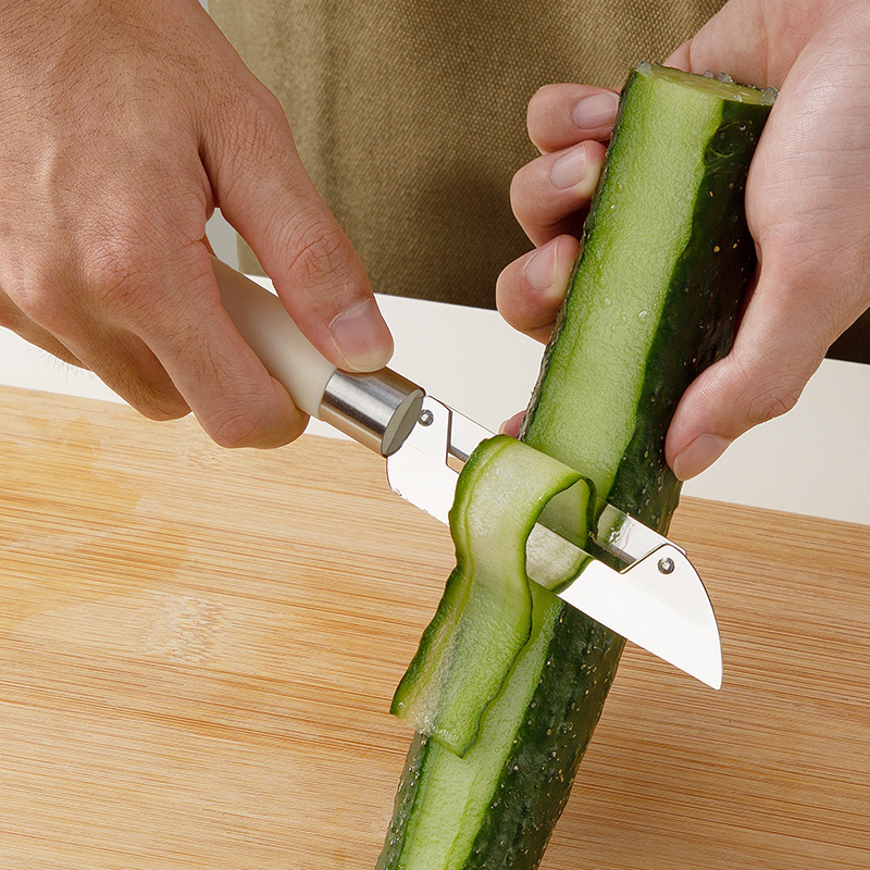 Cuchillo de corte de cocina especial viejo corte de corte de corte de acero inoxidable multifuncional cuchillo de raspado de frutas y verduras corte cuchillo de caña de fruta