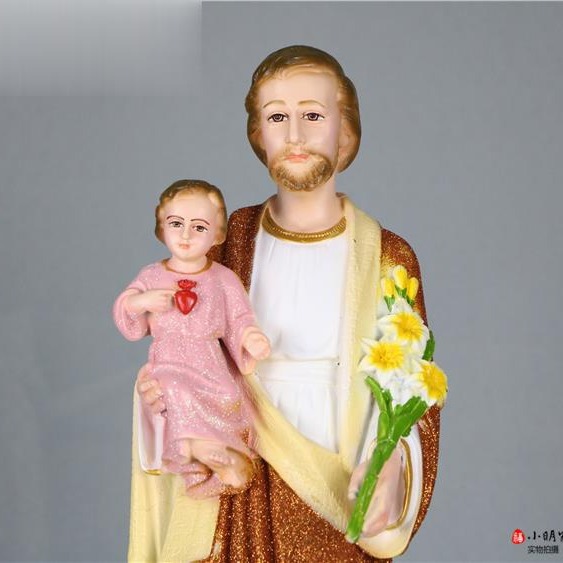 40cm transfronterizos José abraza a un niño mirando a la luz personajes regalo iglesia familia sala de estar decoración artesanía