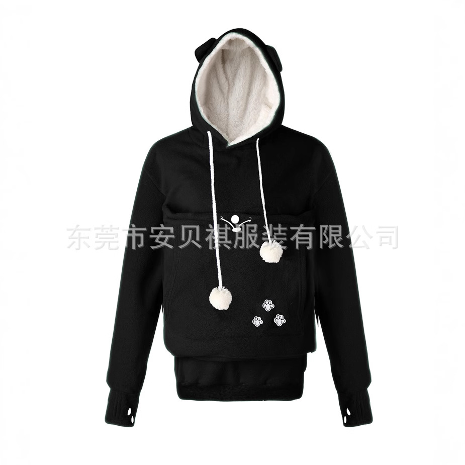 Sudadera con capucha para mascotas (perros y gatos) con forro polar grueso, éxito de ventas transfronterizo, estilo europeo y americano, informal y popular para mujer
