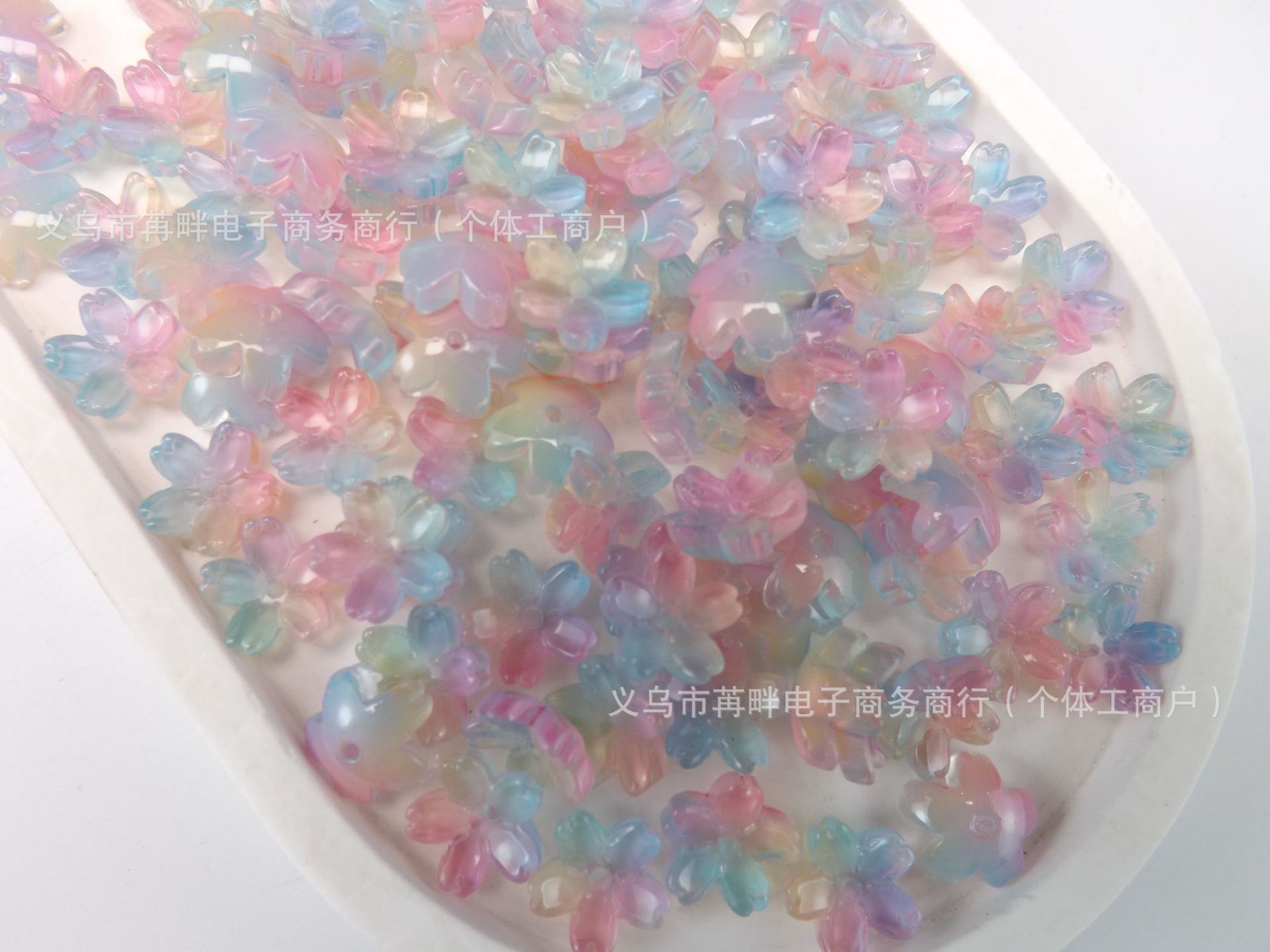 10/15mmチェコ瑠璃桜小花古風携帯ケース子供ヘアクリップDIYかんざし娘汉服アクセサリーアクセサリーアクセサリー