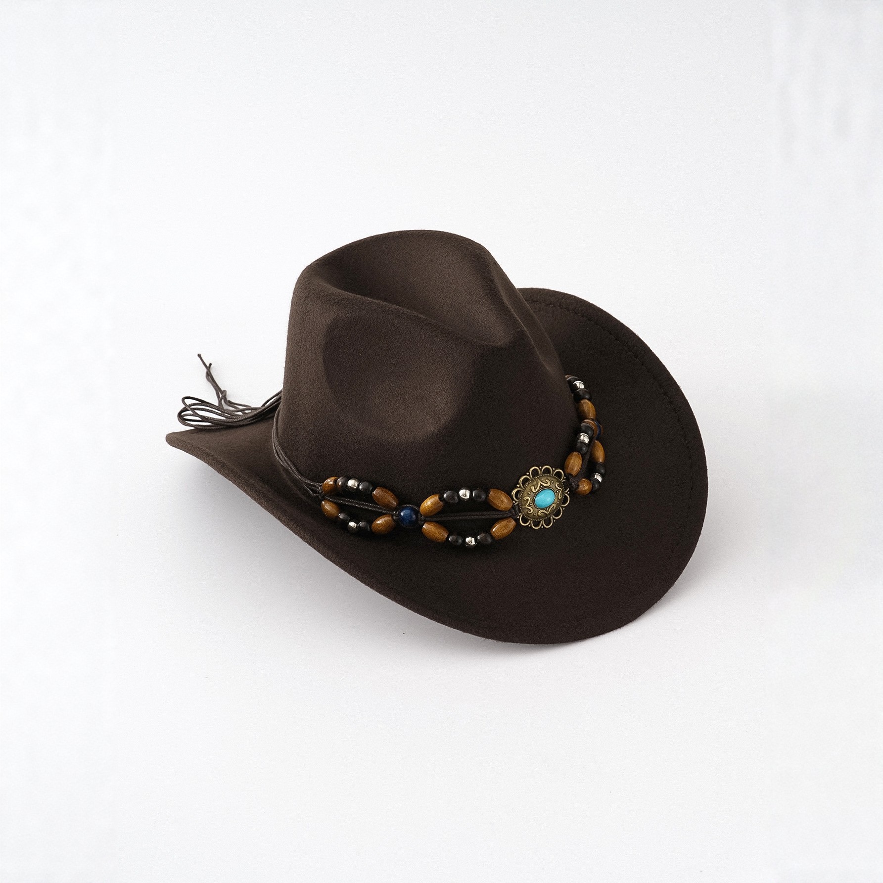 Cappello a cilindro a tesa larga in stile britannico retrò, in feltro, per uomo e donna, stile cowboy, elegante cappello da gentiluomo._voghion.com
