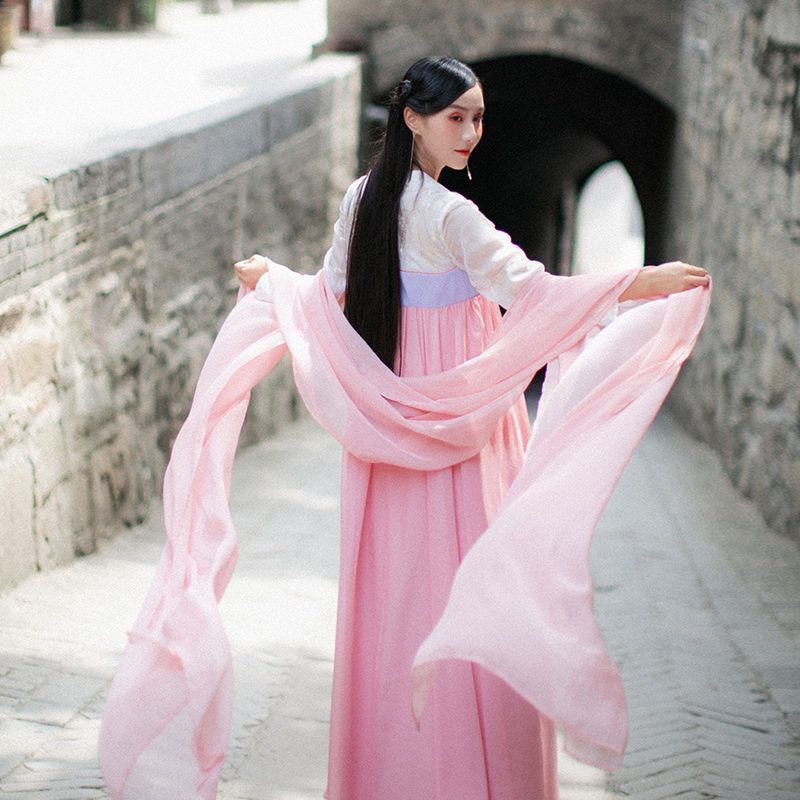 Hanfu shawl, super fairy-like, Dunhuang dance ribbon, classical dance, Chinese style ancient costume shawl, white ancient-style shawl