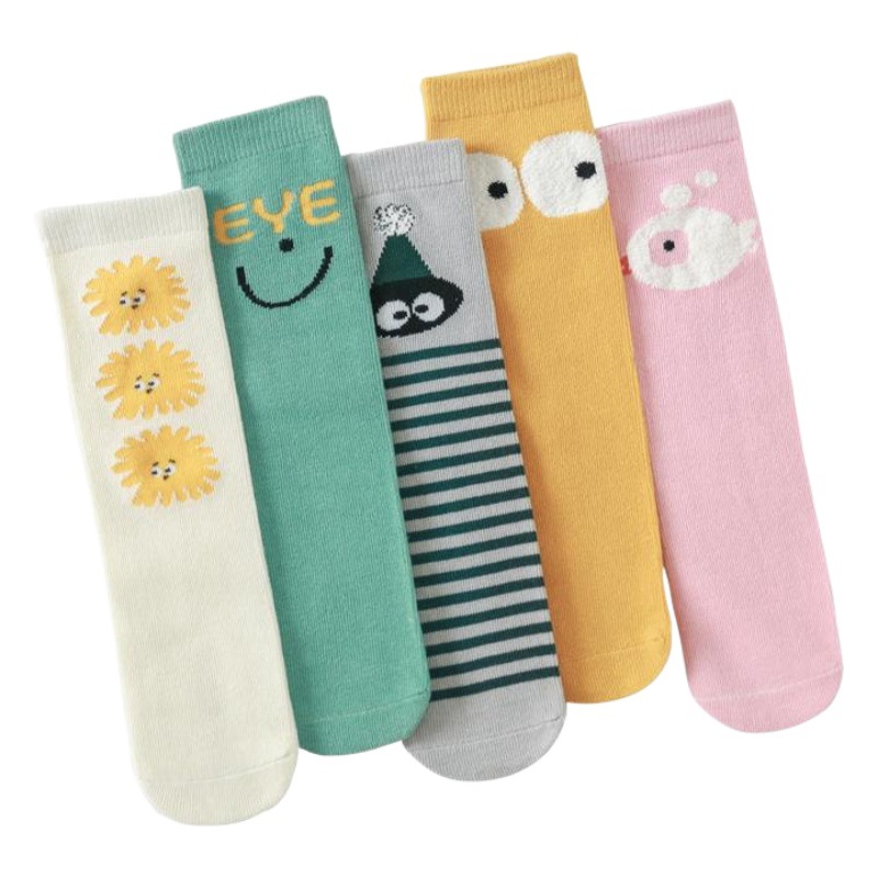 Primavera/verano 2020 nuevos calcetines para niños de dibujos animados lindos calcetines a media pierna calcetines altos para bebés calcetines para niños y niñas