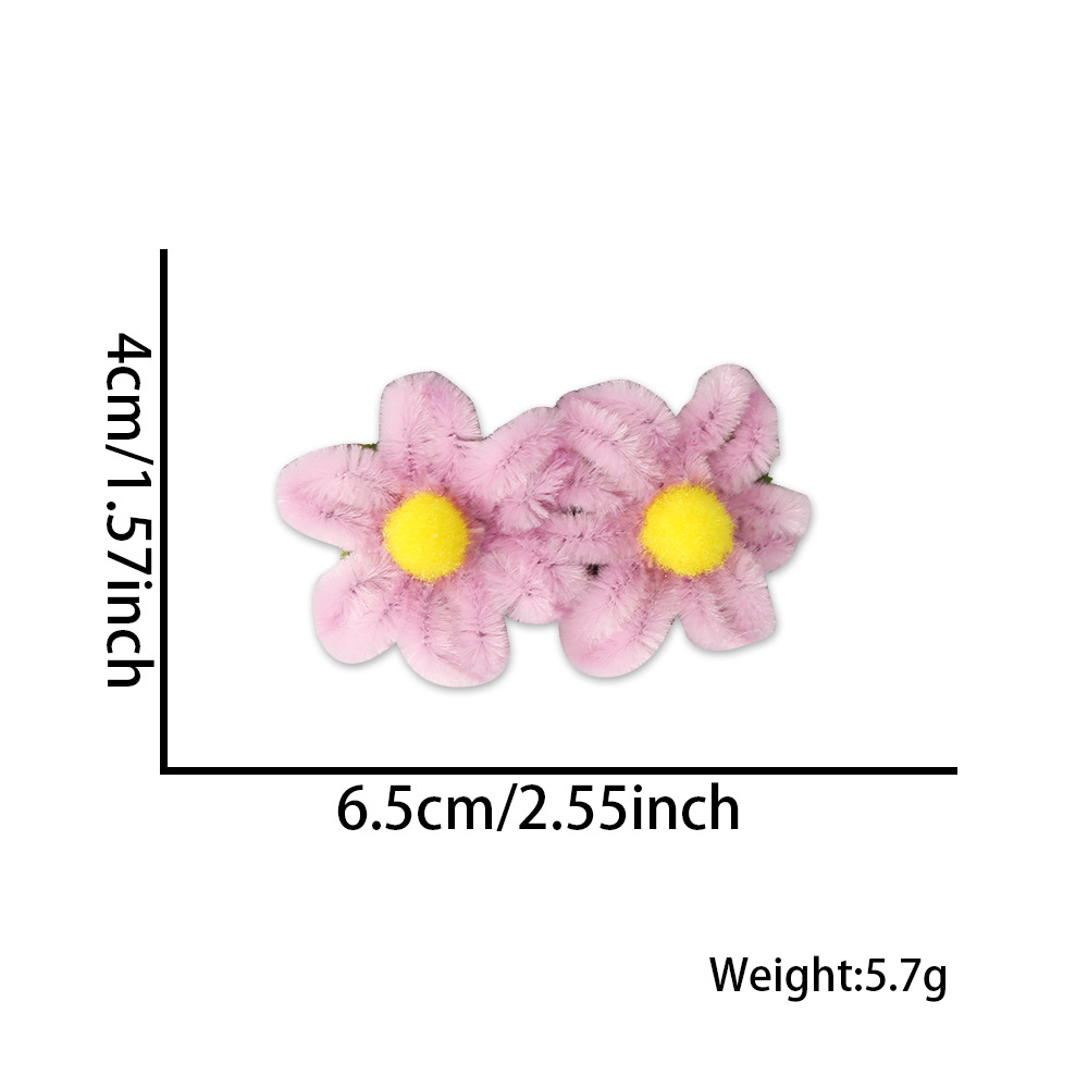 2 pinzas de pelo de flores rosadas (individual)