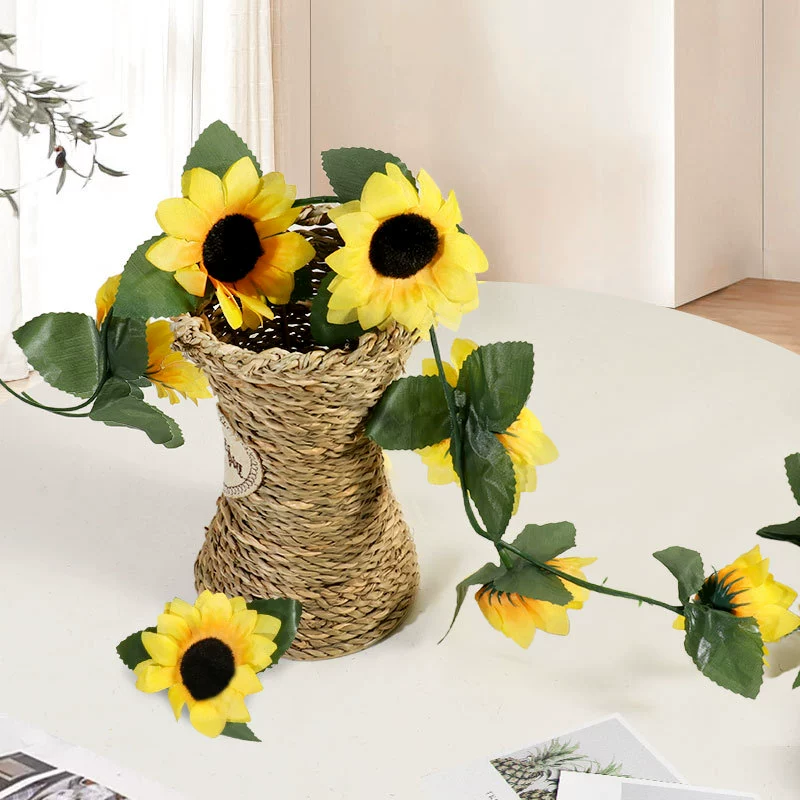Artificial sunflower 26-head sunflower vine fake flower for home decor, homestay balcony decor, vine supplier wholesale