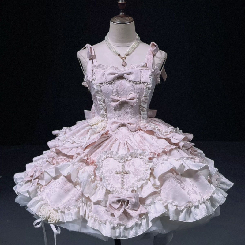 핑크 슬링 모델(꼬리+장미+활 포함)