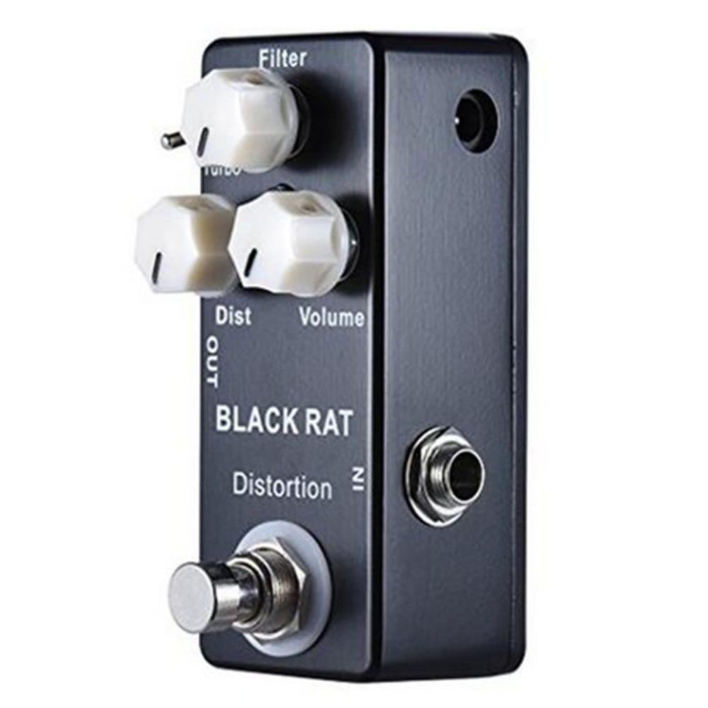MOSKYAUDIO Mini Guitarra efecto de distorsión del ratón efecto NEGRO RAT distorsión