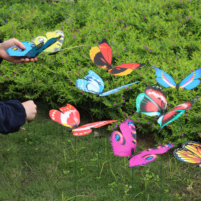 Simulation insert butterfly mixed color single-layer three-dimensional insert Butterfly 3D three-dimensional gardening creative with decorative materials