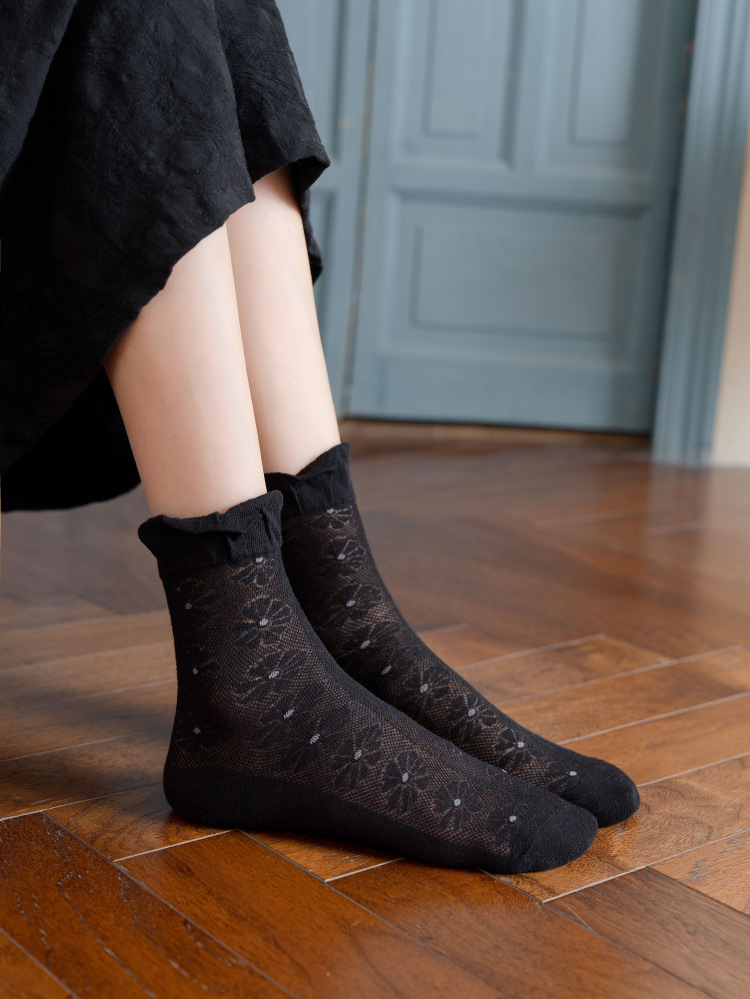 Floral lace socks NSFN49263