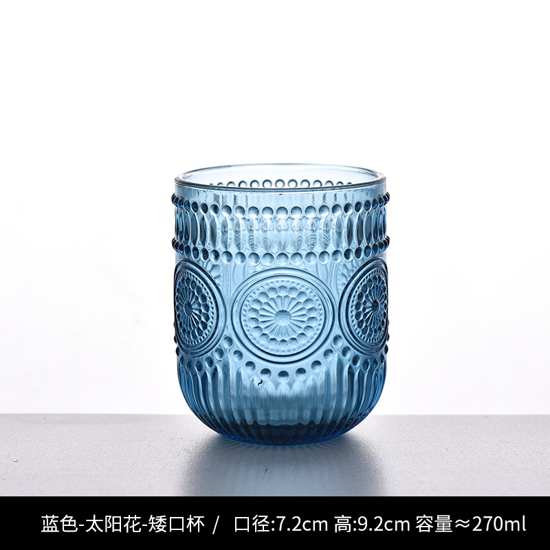 Copa de rayas verticales de vidrio retro europeo, copa de vino tinto, copa de postre alto de helado, copa de vino de frutas de uva de champán casero