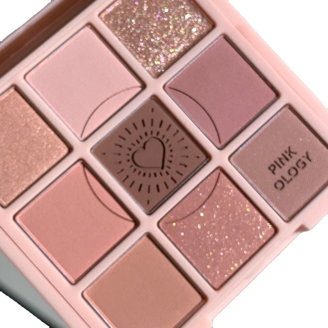 Douyin misma paleta de sombras de ojos de nueve colores Jiugongge mate nacarado té con leche de verano melocotón púrpura color rosa fresco nicho