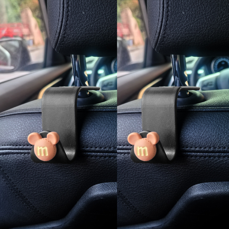 Gancho trasero del automóvil Gancho del respaldo del asiento Gancho multifuncional del automóvil del automóvil Gancho pequeño del automóvil Gancho del asiento de dibujos animados