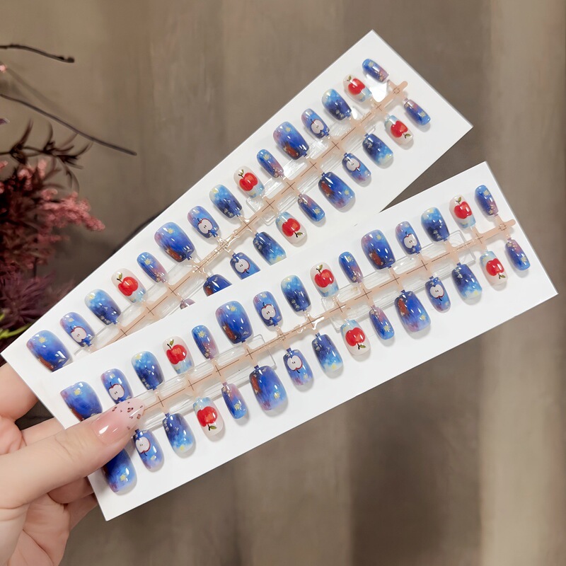 S388-Pre-Made Nail Polish Christmas Apple Oil Painting Wearable Nail Polish Niche Whitening Removable Nail Polish S388-Pre-Made Nail Polish Christmas Apple Oil Painting Wearable Nail Polish Niche Whitening Removable Nail Polish