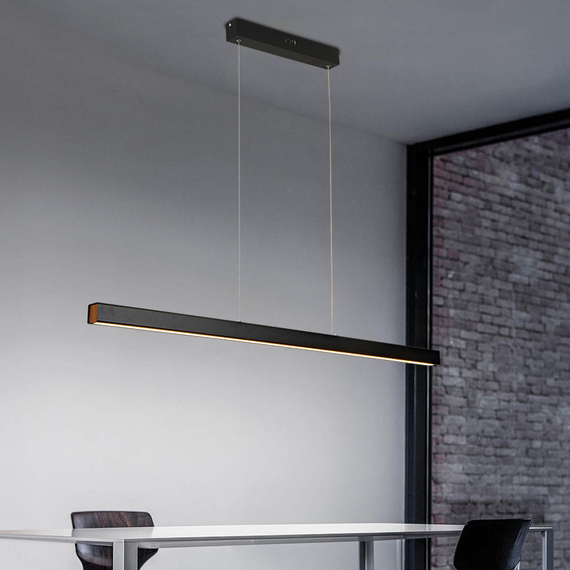 Modern Minimalist Chandelier for Restaurant, Candle-Style Office Bar Lighting, Designer Minimalist Led White Linear Light