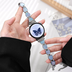 適用華為gt3新款錶帶watch4手錶3pro貝殼金屬GT2智能手錶鏈watch