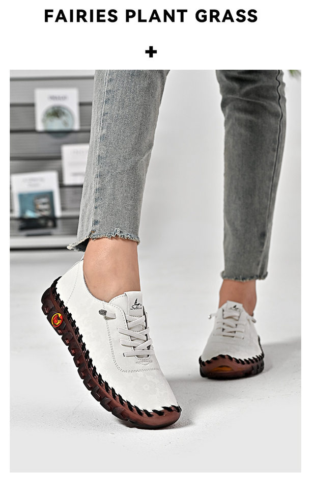 Giày lười nữ đế mềm gân bò chống trượt, giày đơn mũi tròn gót vừa 3-5 cm — FC2501 Màu xanh lá cây, FC2501 Màu xám, FC2501 Màu đen, FC2501 màu hồng chi tiết 33