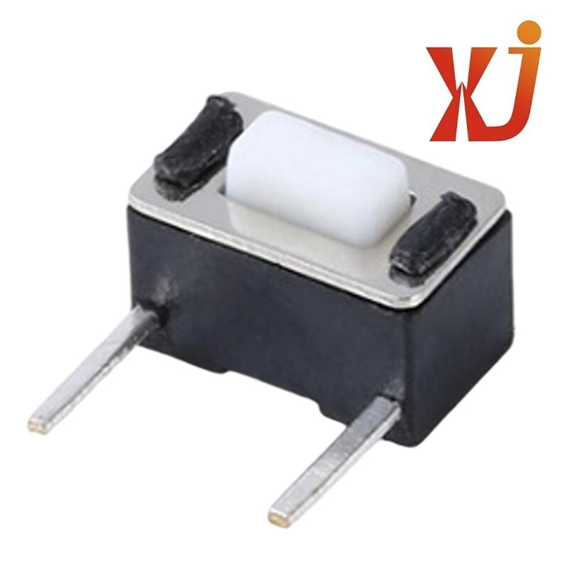卧式两脚按键开关 2脚侧插轻触开关6.0*3.5mm  白色键按钮开关