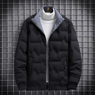 Cross-border Foreign Trade Double-sided Down Jacket Men's Vertical Collar Winter Warm Fashion Brand plus size Casual Jacket