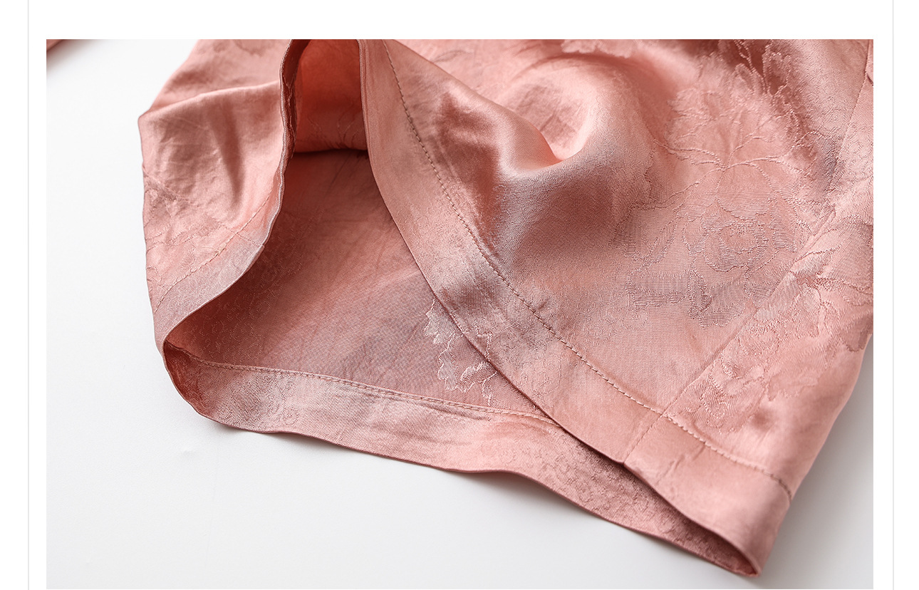 Quần culottes nữ ống rộng chất acetate phong cách Trung Quốc mới — Màu vàng, Màu hồng, Màu trắng chi tiết 18