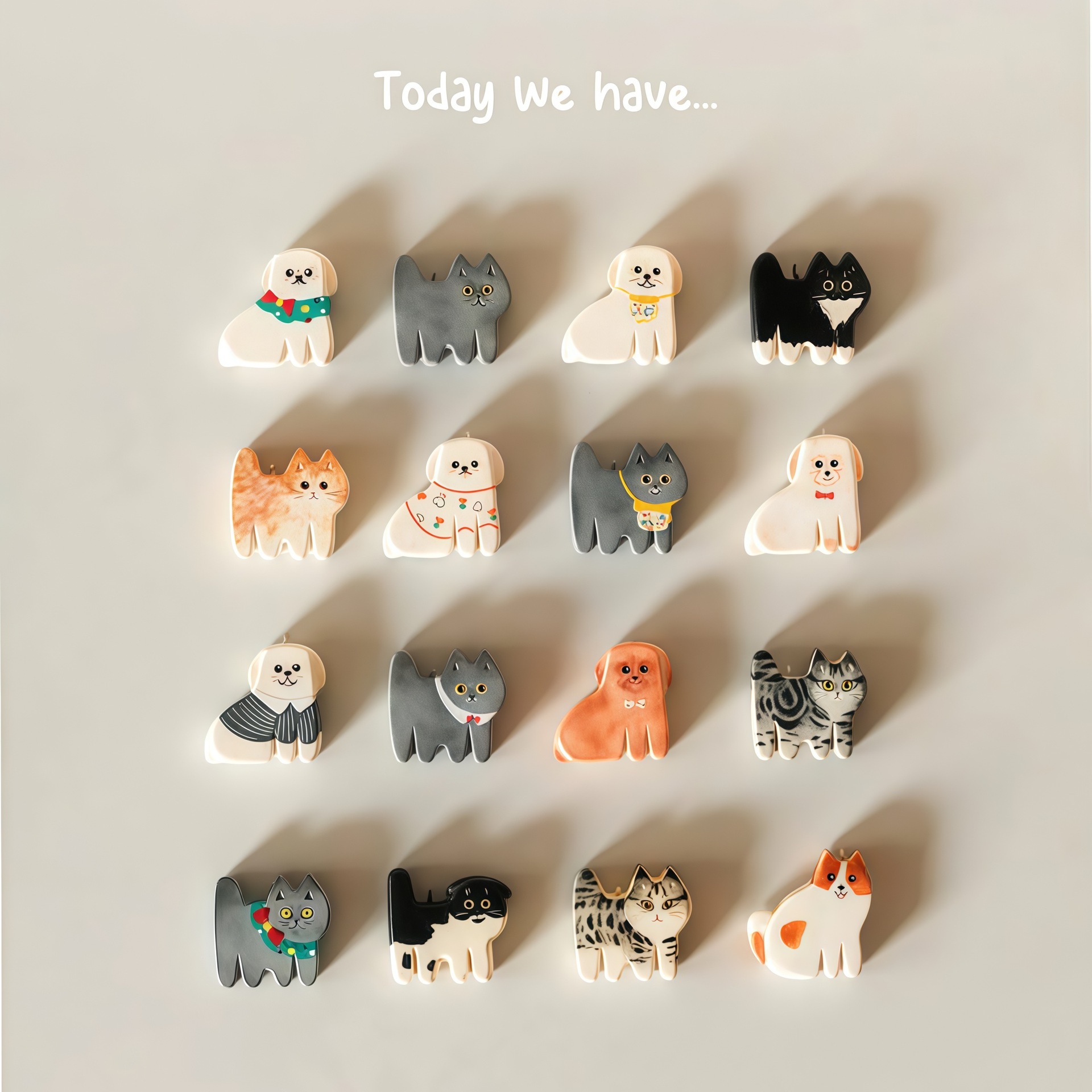 In-stock European and American cross-border hot-selling copper ins-style animal cat and dog necklace pendants for women, niche versatile DIY accessories