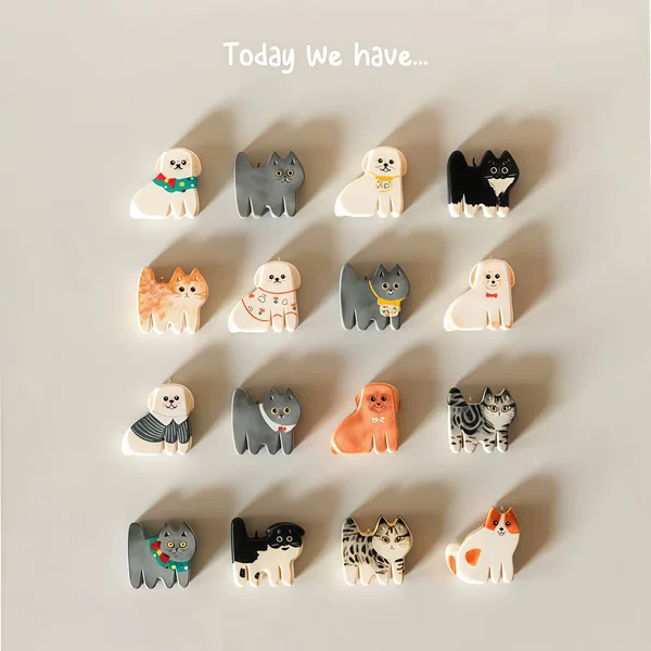 In-stock European and American cross-border hot-selling copper ins-style animal cat and dog necklace pendants for women, niche versatile DIY accessories