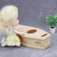 1:12 scale dollhouse dollhouse mini furniture model decorative piece OB11 micro scene DIY blank small coffin