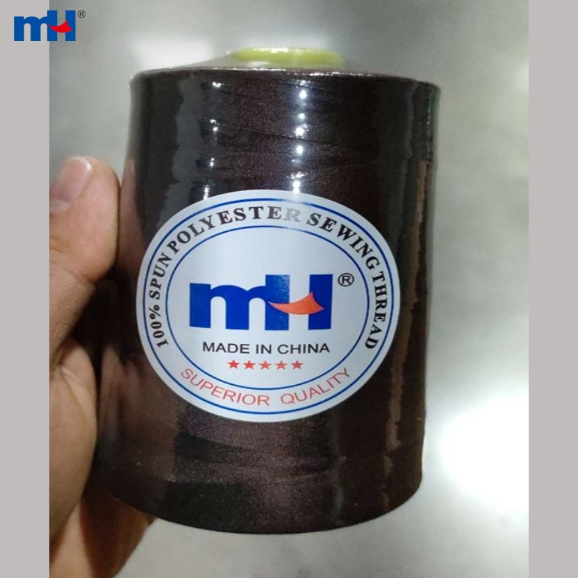 Mengheng MH, excedentes de comercio exterior, 50% de descuento, hilo de coser de poliéster de fibra corta 40S/2, 5000 yardas, personalizado