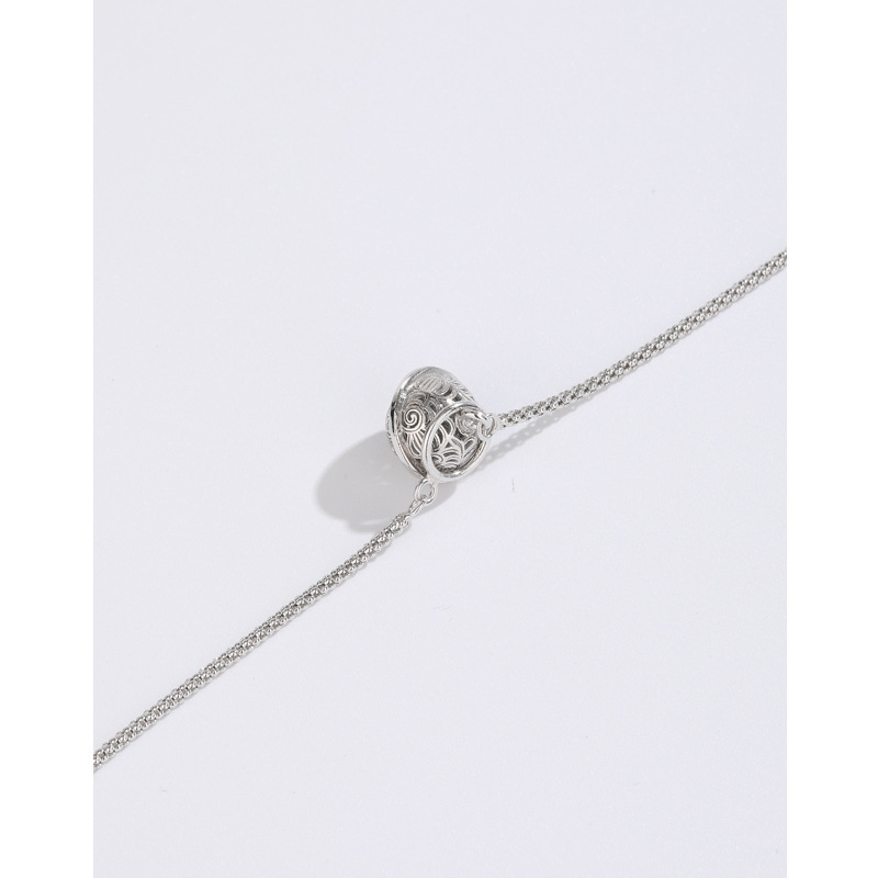 Paso a paso 925 plata esterlina campana pulsera femenina verano nicho diseño hueco Gong Ling pulsera para novia