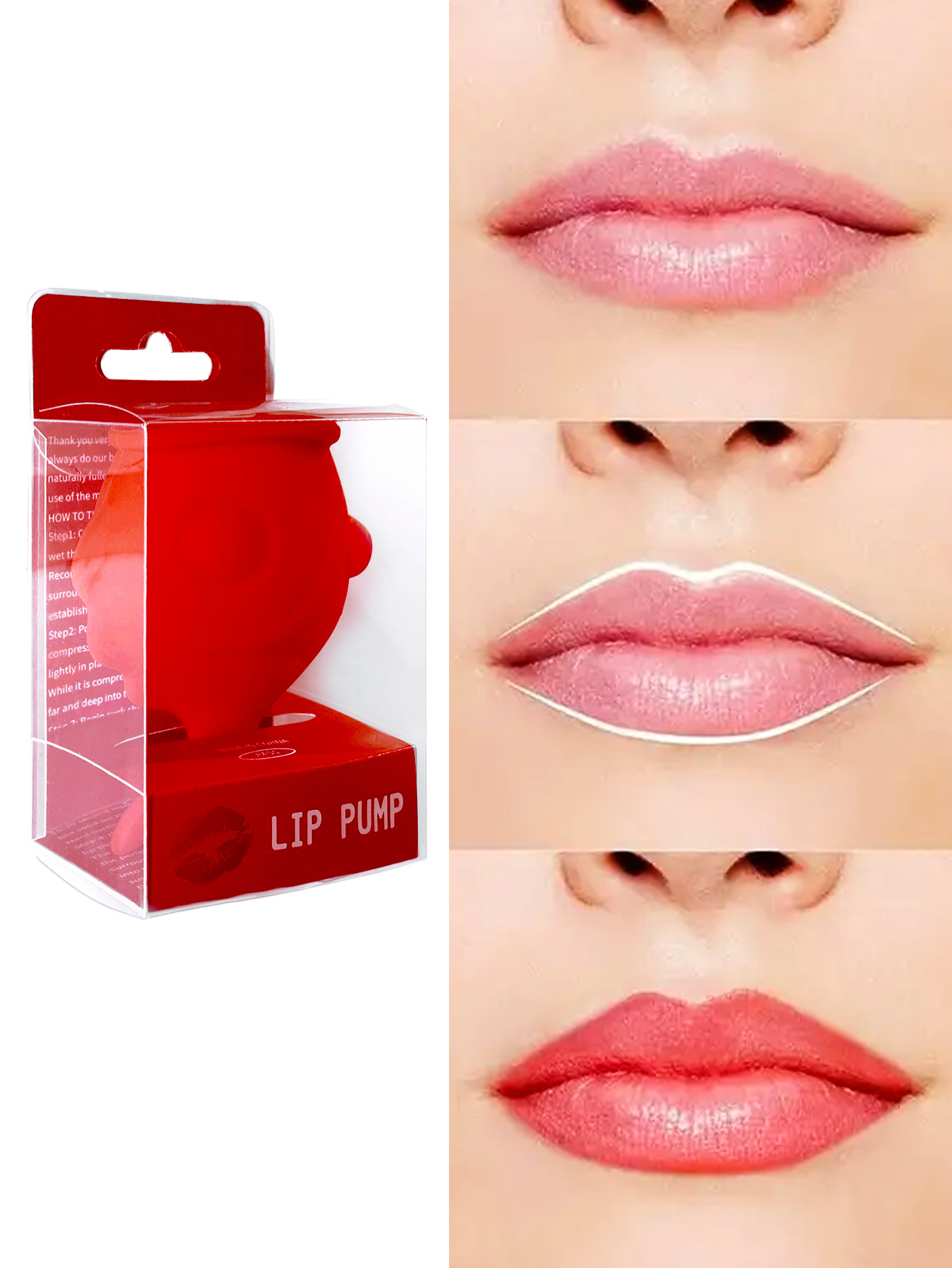 Dispositivo de belleza de labios de silicona, dispositivo de peinado, artefacto de aumento de labios transfronterizo