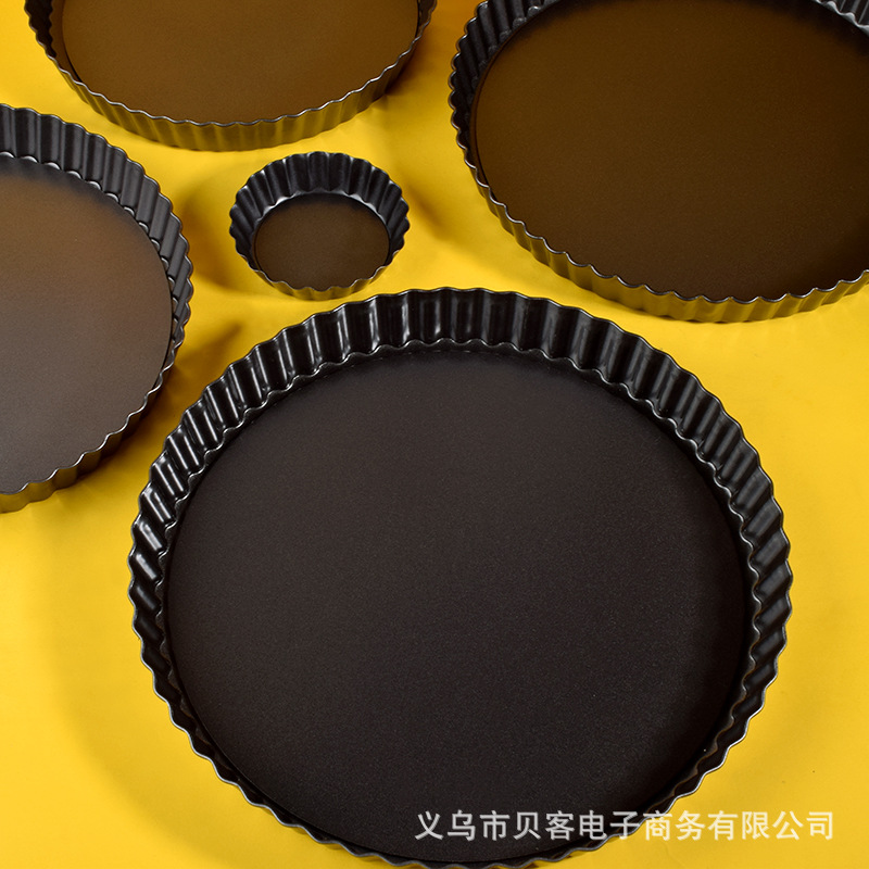 Molde para hornear antiadherente de 6 pulgadas de 8 pulgadas de 10 pulgadas de fondo vivo crisantemo pastel de pizza placa para hornear bandeja de pizza