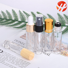 10ml transparent spray bottle glass ball essential oil travel portable refill bottle sealed sample vial