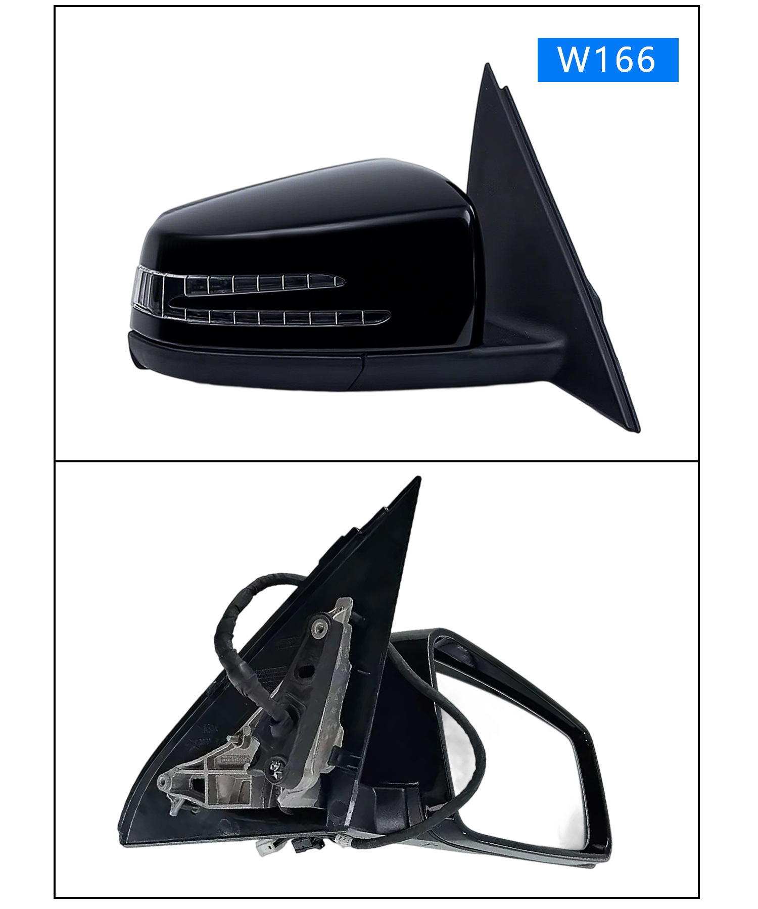 Suitable for Mercedes-Benz 11-19 Gle Reversing Mirror Assembly W166 Rearview Mirror Assembly Left and Right Reflector Assembly