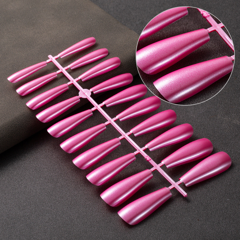 [Special Clearance] New 20 T-shaped Solid Color Pearlescent Ballet Wearing Nail Nail Art