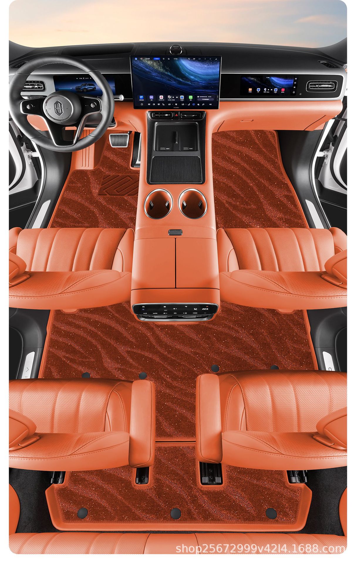 Suitable for the AITO M7 trunk mat, specifically for 2024-2026 models, five-seater and six-seater Huawei TPE car trunk mat